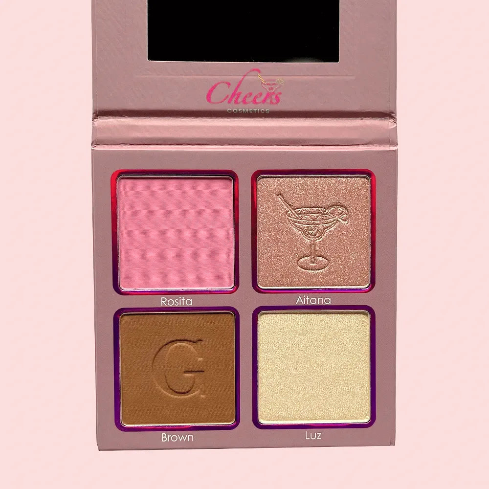Paleta de contorno, rubor y brillo - Cheers Cosmetics MX