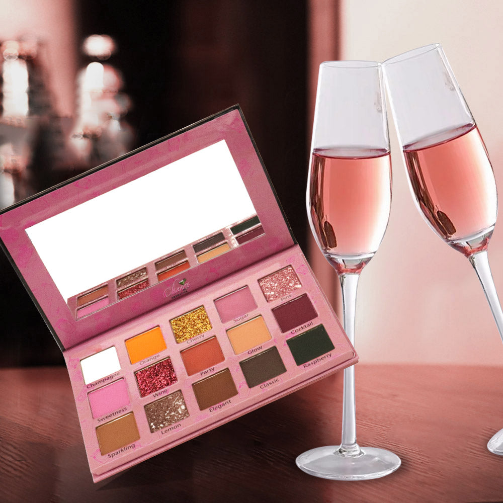 Champagne Shadow & Glitter Palette - Cheers Cosmetics MX