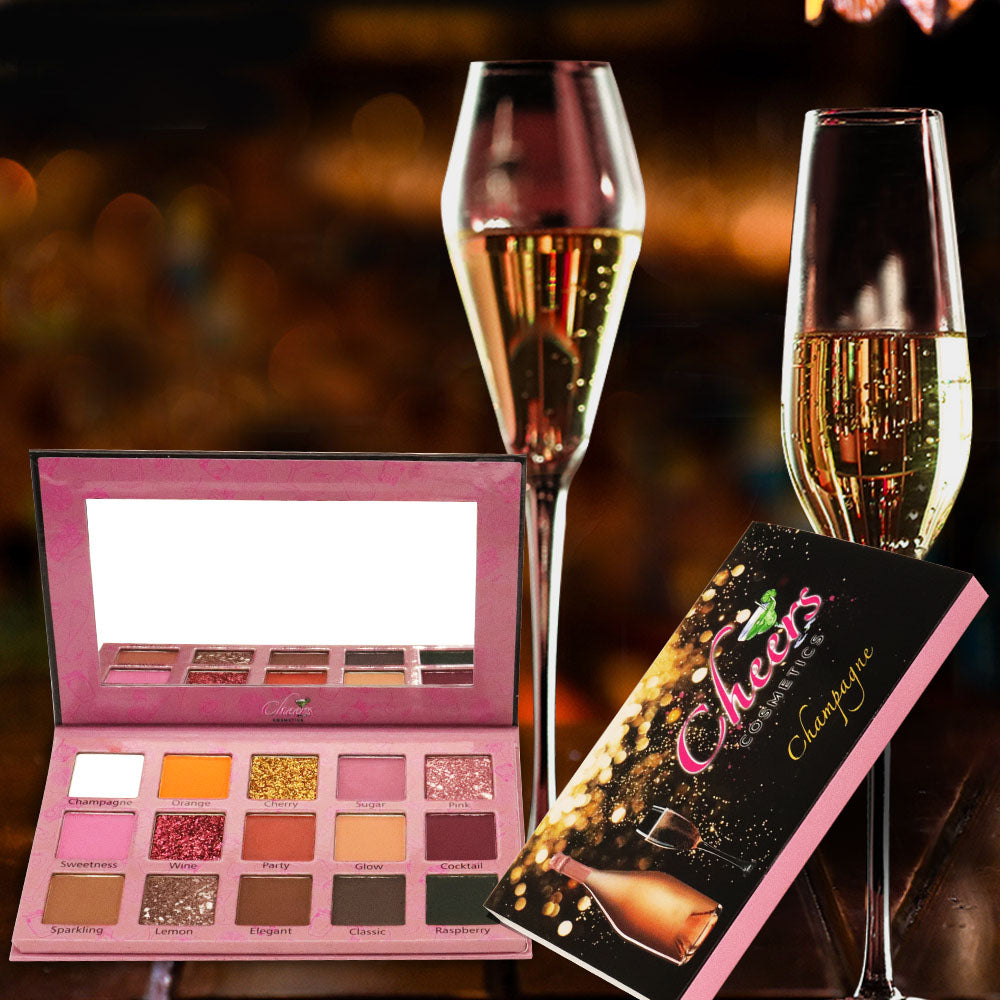 Champagne Shadow & Glitter Palette - Cheers Cosmetics MX