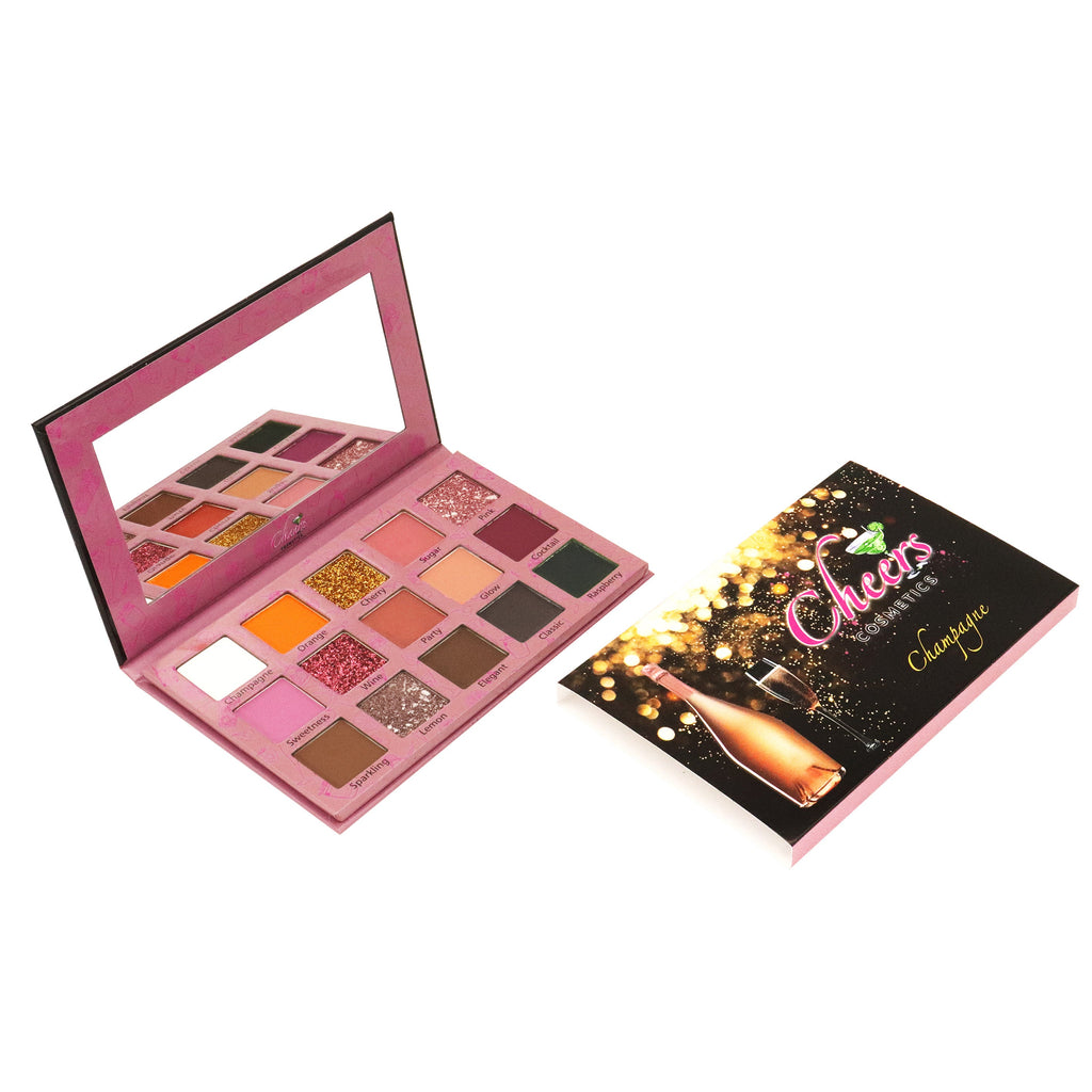 Champagne Shadow & Glitter Palette - Cheers Cosmetics MX