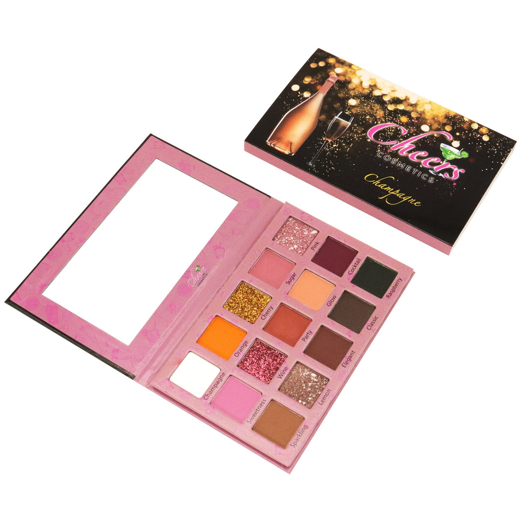 Champagne Shadow & Glitter Palette - Cheers Cosmetics MX