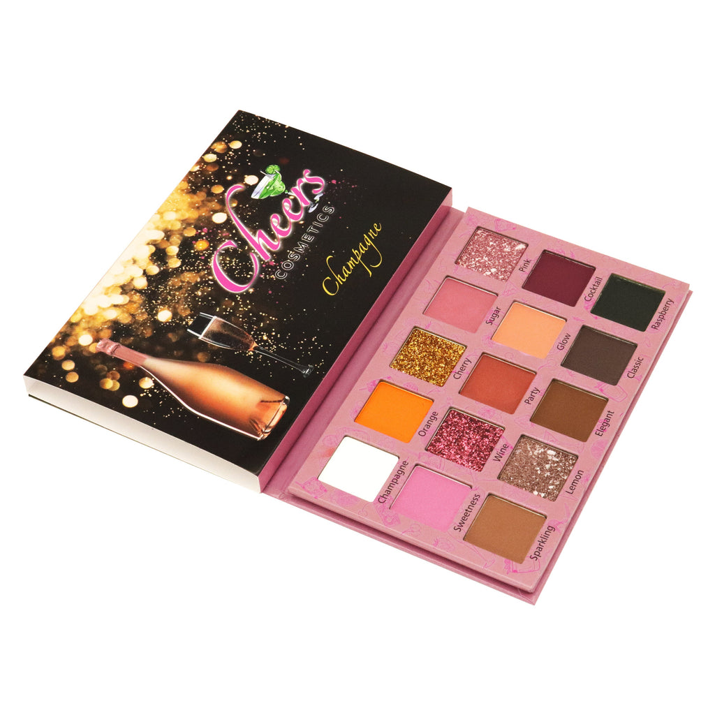 Champagne Shadow & Glitter Palette - Cheers Cosmetics MX