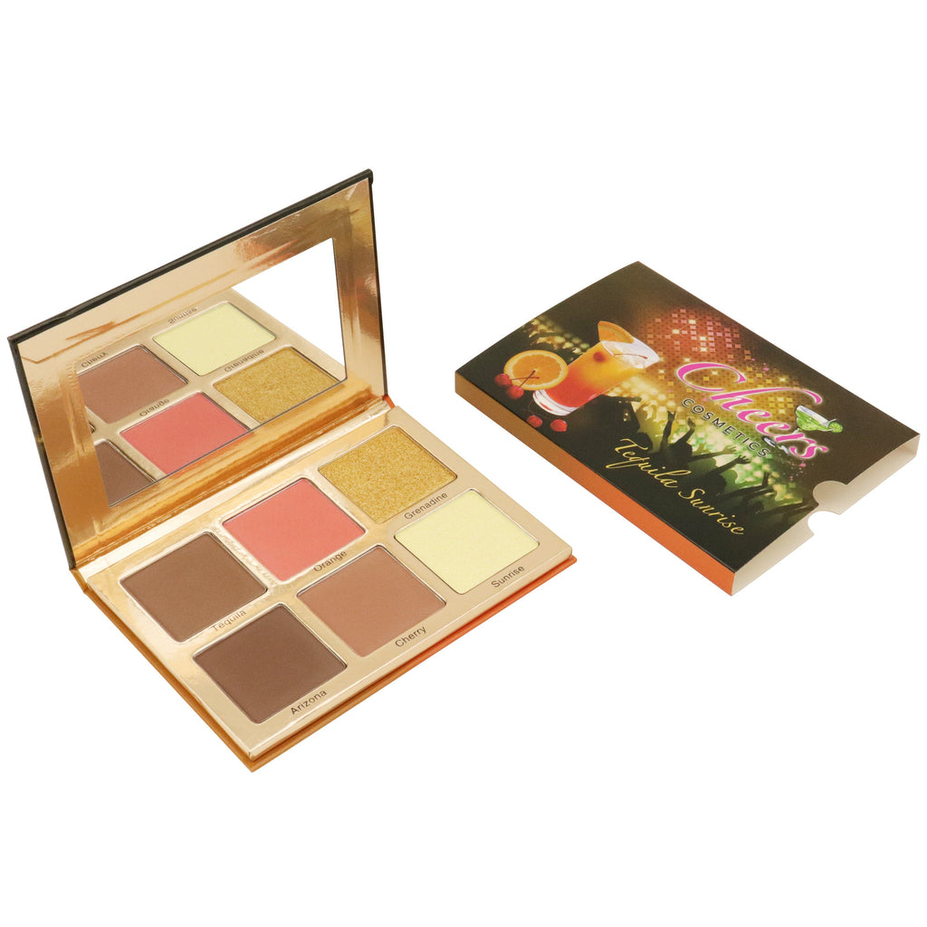 Tequila Contour, Blush & Highlight Palette - Cheers Cosmetics MX